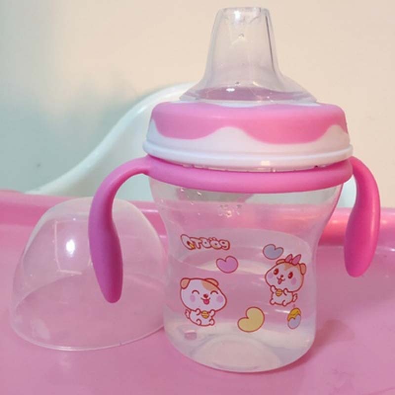 Safely Baby Water Milk Training Bottle Children Leak-proof Drinking Cups Baby Sippy Cup Feeding Drinking Handle Bottles 240ML